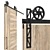 Industrial Barn Mechanism | Rustic Loft Door Hardware 3D model small image 8