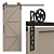 Industrial Barn Mechanism | Rustic Loft Door Hardware 3D model small image 10