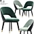 Elegant Baxter Colette Dining Chair 3D model small image 1