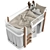 Modern White Oak Low Loft Bed 3D model small image 3