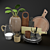 Wooden Kitchen Decor Set 3D model small image 3