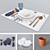 Elegant Blue Tableware Set 3D model small image 5