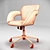 2-in-1 Office Chair: Grey & Brown Fabrics 3D model small image 4