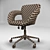 2-in-1 Office Chair: Grey & Brown Fabrics 3D model small image 5