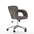 2-in-1 Office Chair: Grey & Brown Fabrics 3D model small image 7