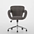 2-in-1 Office Chair: Grey & Brown Fabrics 3D model small image 8
