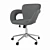 2-in-1 Office Chair: Grey & Brown Fabrics 3D model small image 13