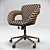 2-in-1 Office Chair: Grey & Brown Fabrics 3D model small image 17