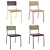 Cultural Comfort: Ethnic Dining Chair Set 3D model small image 1
