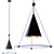 Tri Cone Pendant: Modern Geometric Lighting 3D model small image 2