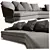 Luxurious Minotti Lawson Sofa 3D model small image 3