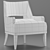 Sleek Salon Lounge Chair 3D model small image 3