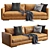 Modern Flexform Magnum Sofa 3D model small image 1