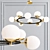 Elegant Metal and Glass Cheer Pendant 3D model small image 1