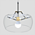 Elegant Glass Pendant Chandelier 3D model small image 1