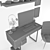 Amalia Brooklyn Office Set 3D model small image 4