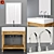 5-Piece Bathroom Furniture Set 3D model small image 1