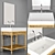 5-Piece Bathroom Furniture Set 3D model small image 2