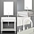 5-Piece Bathroom Furniture Set 3D model small image 3