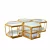 Sleek Golden Coffee Tables Set 3D model small image 3