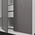 Modern 2m Tall Wardrobe 3D model small image 3