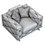 Diamond Dash Caracole Chair - Elegant and Stylish Seating 3D model small image 5