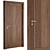 Sleek Wooden Entry Door 3D model small image 2