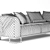 Sleek Contemporary Sofa 3D model small image 3