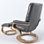 ErgoCozy Lounge Armchair 3D model small image 2