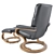 ErgoCozy Lounge Armchair 3D model small image 5