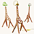 Giraffe Lamp: Elegant and Playful 3D model small image 3