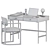 Elegant Porada Office Set 3D model small image 5