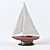 Nautical Elegance: Sailboat Decoration 3D model small image 1