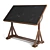 Versatile Drafting Table with Blackboard Surface 3D model small image 5