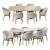 Mbrace Teak Dining Set 3D model small image 1