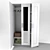 Brimnes Wardrobe: White 3-Door - Compact & Stylish 3D model small image 1