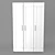 Brimnes Wardrobe: White 3-Door - Compact & Stylish 3D model small image 6