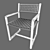 Bondi Teak Armchair: Ultimate Relaxation in Style 3D model small image 4
