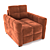 Luxury Comfort: MOON 160 Chair 3D model small image 1