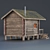 Alaska Mountain Retreat: Authentic PBR Textured House 3D model small image 3