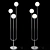 Modern Chrome-plated Floor Lamp 3D model small image 1