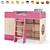 Modular Children's Loft Bed 3D model small image 6