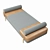 Nordic Tan Leather Assim Daybed 3D model small image 3