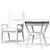 Formosa Round Dining Table and Arm Chair Set 3D model small image 5