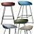 Industrial Metal Bar Stool 3D model small image 4