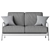 Alison Flexform Outdoor Sofa 3D model small image 6