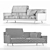 Elegant James Sofa: Frigerio Salotti 3D model small image 2