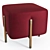 Luxurious Osborne Velvet Footstool 3D model small image 1