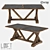 LoftDesigne 6856 Model: Wooden Zinc Table 3D model small image 1