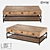 LoftDesigne 6857: Wood-Metal Coffee Table 3D model small image 1